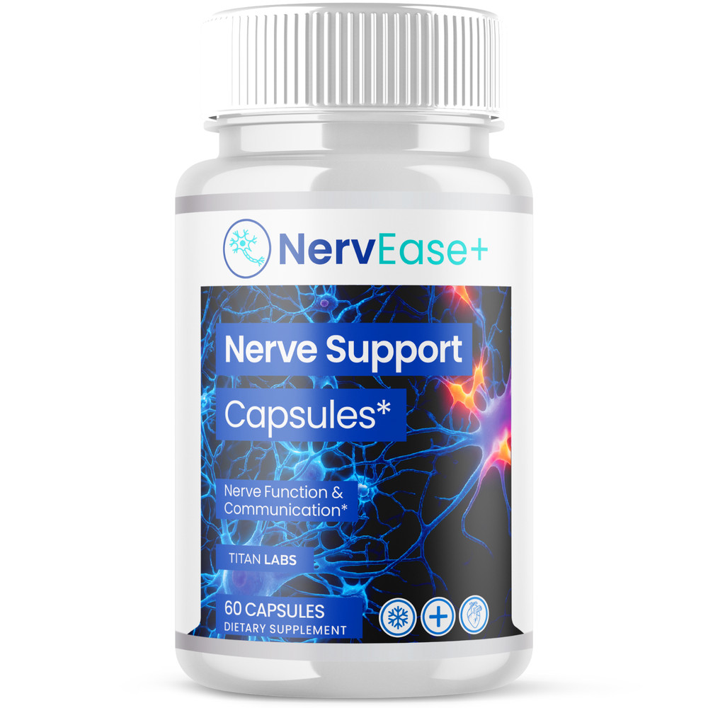 (1 Pack) Nervease+ Nootropic Nerve Support Supplement Nerve Ease+ 60 Capsules