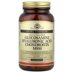 Solgar Glucosamine Hyaluronic Acid Chondroitin MSM – 120 Tabs EXP 02/27
