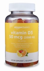 Amazon Basics Vitamin D3 2000 IU Gummies 160 Count EXP 05/2027- Sealed