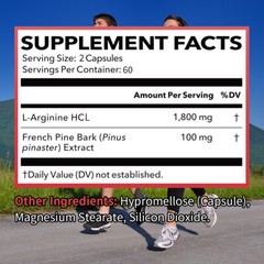 Pine Bark Capsules L-Arginine – Nitric Oxide for Men’s Endurance
