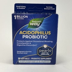 Nature’S Way Acidophilus Probiotic Pearls, Supports Digestive 90 Softgels 06/26