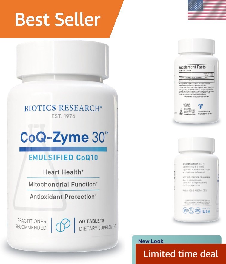 30mg CoQ10 Antioxidant Tablets – Boost Energy & Support Well-being Naturally