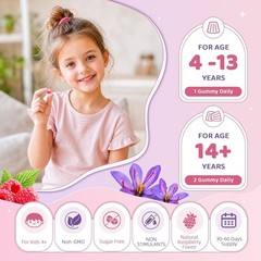 Saffron Gummies for Kids & Adults, Saffron Supplements with 88.5mg Saffron Ex…