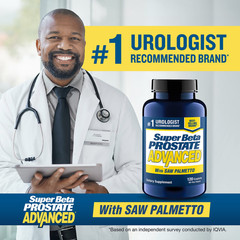 Super Beta Prostate Advanced with Saw Palmetto 120 Capsules Free Shipping