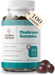 Mother Nutrient Mushroom Gummies Chaga Reishi Cordyceps Lions Mane 100 Ct