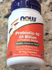 NOW Foods Probiotic-10 25 Billion Healthy Intestinal Flora 30 capsules exp:04/27