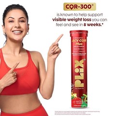 PLIX Plant base ACV CQR Plus Effervescent for Fat Reduction Pack of 2