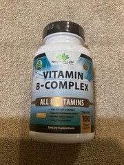 Naturalife Labs Vitamin B Complex with Vitamin C 100 Capsules Expires 8/2026