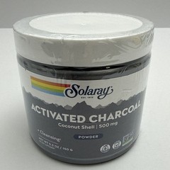 Solaray Activated Coconut Shell Charcoal Powder 150 Grams/5.3 Oz