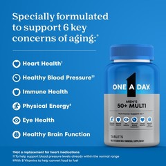 Men’s 50+ Multivitamins, Supplement with A, C, D, E and Zinc for Immune Healt…