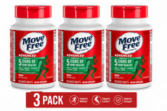 3 Pack Move Free Joint Health Advanced MSM With Glucosamine Coated Tablets 120
