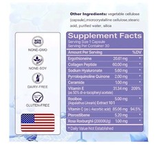 L-Ergothioneine,11-in-1 Mushroom Supplement With Antioxidants 30Caps. B8