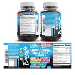 Ashwagandha Maca Root Fenugreek Gummies with Hibiscus Slippery Elm Saffron