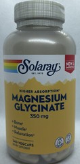 Solaray Higher Absorbtion Magnesium Glycinate [Bone / Muscle] 350mg, 240 vegcaps