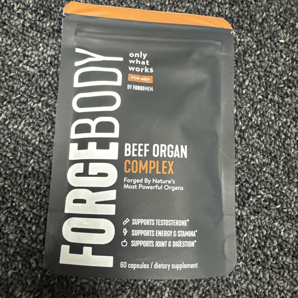 FORGEBODY Beef Organ Complex 60 Capsules | Grass Fed Organ Blend Exp: 05/2028