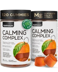 2 Pack Calm Magnesium Glycinate Citrate Malate Gummies Chews Sleep Relaxation