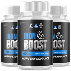 (3 Pack) Iron Boost Male Support Supplement Advanced Formula IronBoost 180 Caps