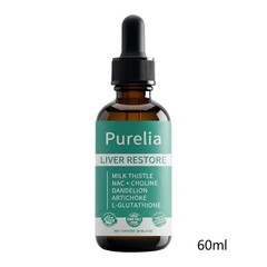 3 Pack Purelia 60ml Liver Support Drops Milk Thistle Herbal Tincture Supplement