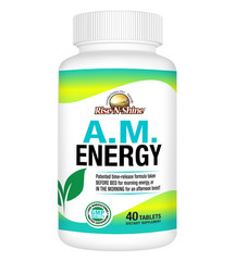 Morning Energy Supplement Capsules A.M. Energy by Rise-N-Shine B12 Guarana