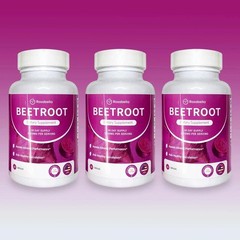 3pack Rosabella Organic Beet Root 60 Capsules Natural Energy Boost BloodPressure