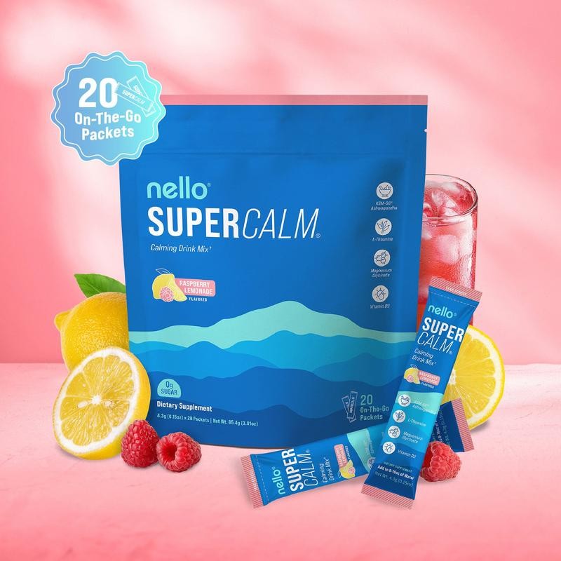 Calming Drink Mix KSM66 Ashwagandha DThree Magnesium for Balance Cortisol Mood S