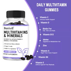 Multiple vitamins and minerals -26 essential vitamins -120 capsules