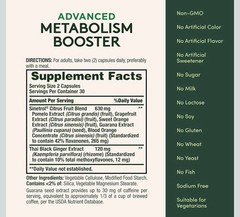 Nature’s Bounty Advanced Metabolism Booster 60 Capsules Dietary Supplement