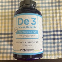 PRN De3 Omega Benefits Dietary Supplement 270 Softgels Exp 5/25 Free Shipping