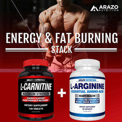 Arazo Nutrition Super Strength L-Carnitine 1000Mg Servings plus Calcium for Boos