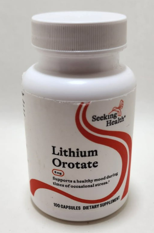 Seeking Health Lithium Orotate 5mg 100 Capsules Dietary Supplement