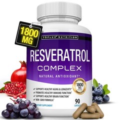 Resveratrol Supplement 1800mg, Natural Antioxidant Support