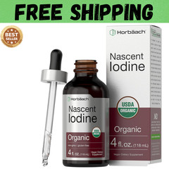Nascent Iodine 325mcg 4oz Organic Liquid Supplement Non-GMO Gluten Free USA