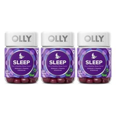 3x OLLY Sleep Gummies Blackberry Zen 50 Count NEW EXP 2027+