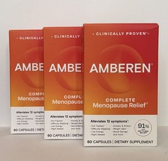 3x Amberen Menopause Relief 180 Capsules! (60ct Per Box)