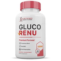 Gluco Renu 688MG Blood Support Formula Gluo Renew Glyco Optimizer Pills 1 Bottle