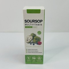 Soursop Multivitamin Organic Liquid Drops 2 Fl Oz/ 60mL 100% Natural Supplement