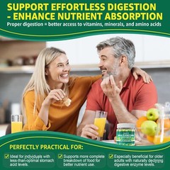 Digestive Enzymes Gummies for Women & Men Multi-Enzymes with 90Billion CFU Pr…