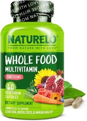 NATURELO Whole Food Multivitamin for Teens Boys & Girls 60 Capsules |