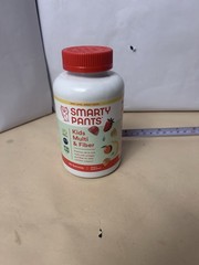 SmartyPants Kids Multi + Fiber Gummies, 90 Count, Strawberry Banana