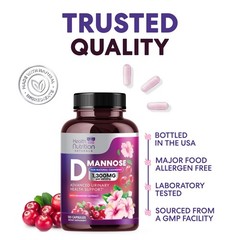 D-Mannose – 1,300mg Organic D Mannose Per Serving with Organic Cranberry Extr…