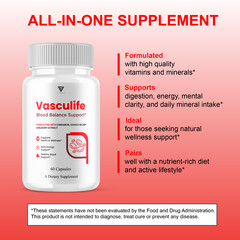 (2 Pack) Vasculife Blood Balance, Vasculife Advanced Blood Health (120 Capsules)