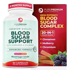 PurePremium Normal Blood Sugar Support Supplement – 20 1 Count (Pack of 60)
