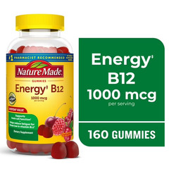 Nature Made Energy Vitamin B12 1000 mcg per Serving Gummies,160 Counts