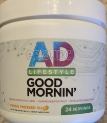 Project AD GOOD MORNIN’ Digest Powder 9 oz ( 24 Serv ) Natural Fresh Pressed OJ