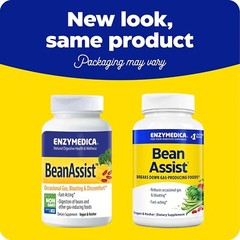 Enzymedica Bean Assist Digestive Enzymes for Gas & Bloating 30 Caps
