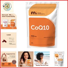 CoQ10 400 mg Per Serving, 240 Softgels | Made with Coconut MCT Oil | Coenzyme…