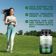 120pcs Stinging Nettle Root 750mg-High Absorption, Prostate Urinary Tract Health