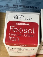 3 Pack Feosol Original Ferrous Sulfate Iron High Potency 120 Tablets Each