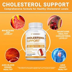 Cholesterol Support 240pcs- Heart & Cardiovascular Health – Plant Sterol, Garlic