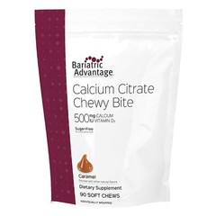 Bariatric Advantage Calcium Citrate 500mg D3 Chewy Bites 90ct Sugar Free